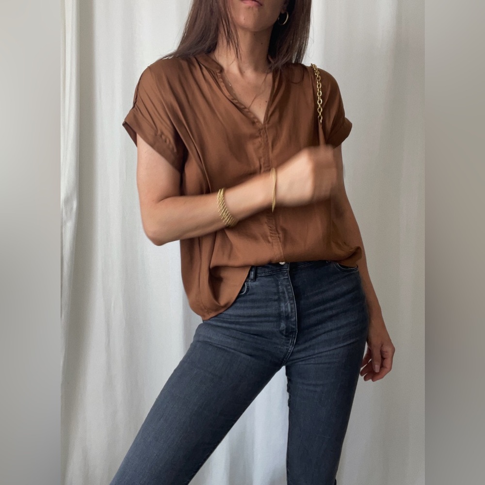 Size S • TOP silky smooth top — In Rust - Picture 3 of 6